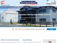 Tablet Screenshot of leominsterconstruction.com